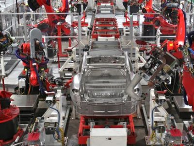 Tesla model3 productieband